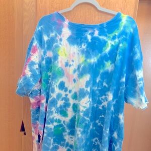 Oversized American Eagle Tie-Dye T-Shirt